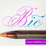 خوشنویسی انگلیسی با خودکار بیک
