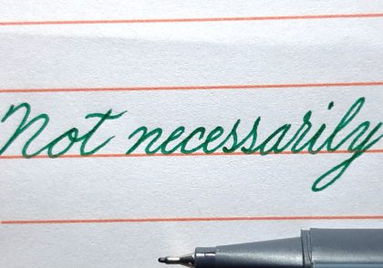 چگونه بنویسیم Not necessarily